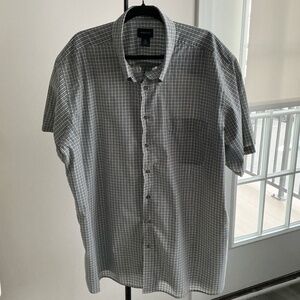 Harbor Bay  mens size 2XL short sleeve plaid shirt